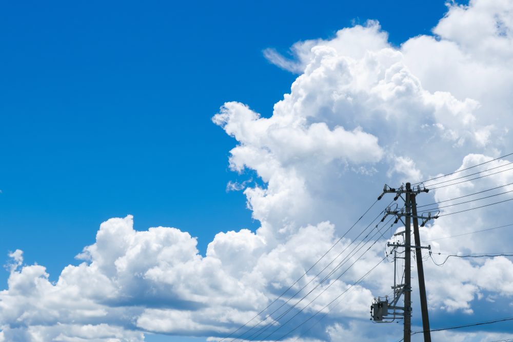 暑い夏の入道雲