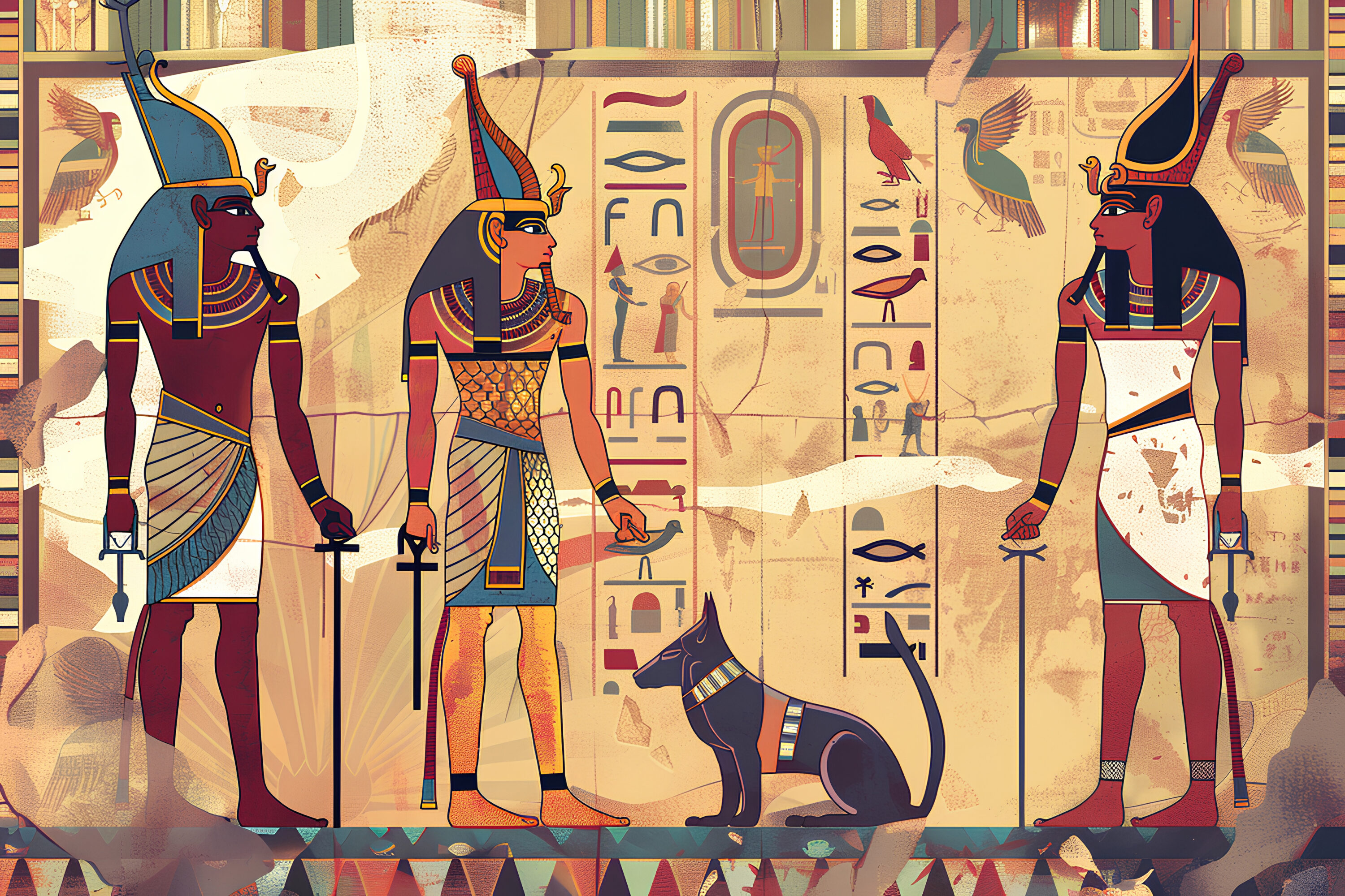古代エジプト文明の壁画